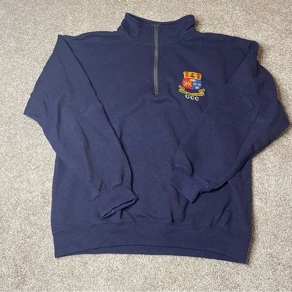 Medium Dark Purple University Cork College quarter zip sweatshirt - Picture 4 of 6